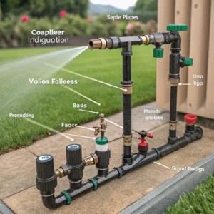 Fittings: couplers, valves, risers, bends, plugs, etc.