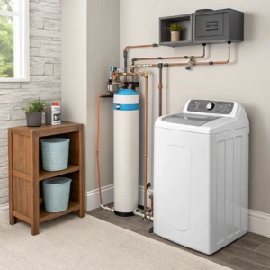 Water softener for automatic washing machine